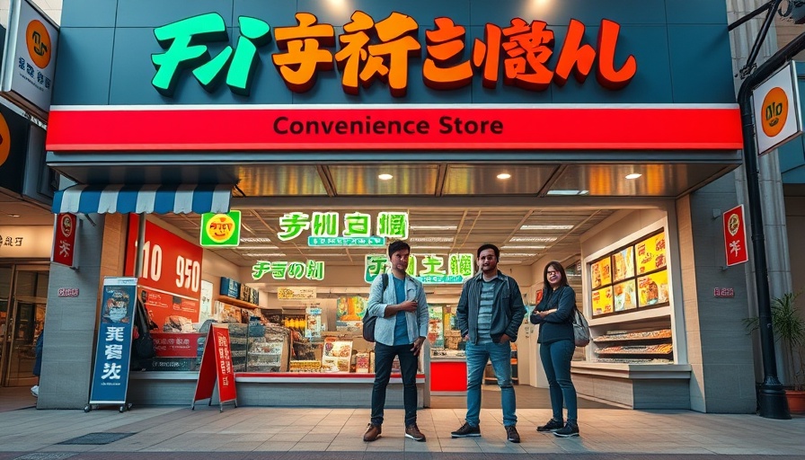Fast-casual convenience store in San Antonio with three individuals in front.