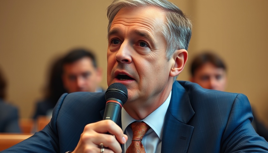 Middle-aged man in a suit at a meeting, discussing Florida Democratic Party Decline.