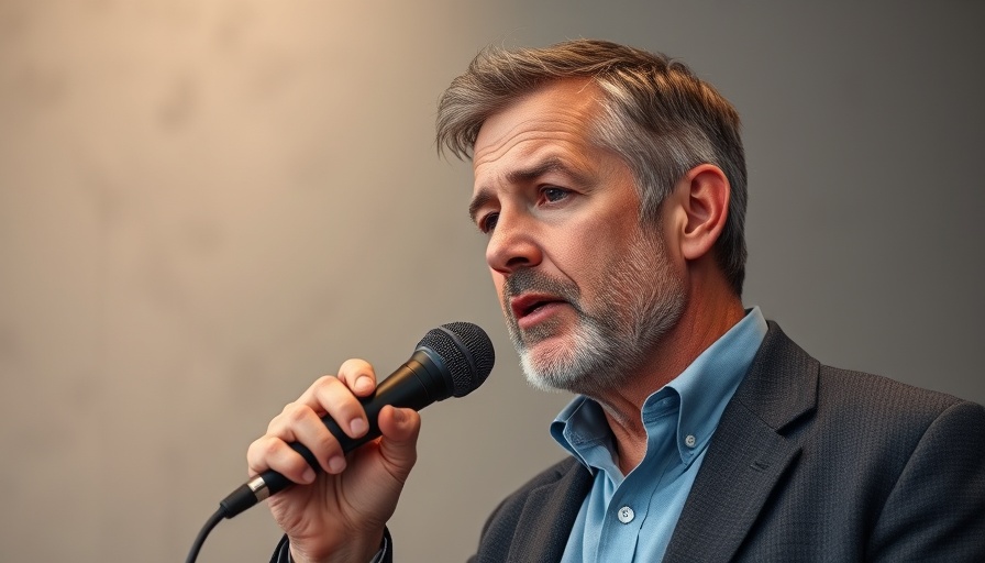 Middle-aged man discusses using rice water for skin benefits.