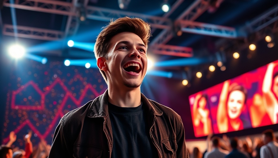 A Moment He’ll Never Forget: Excited young man drafted on stage.