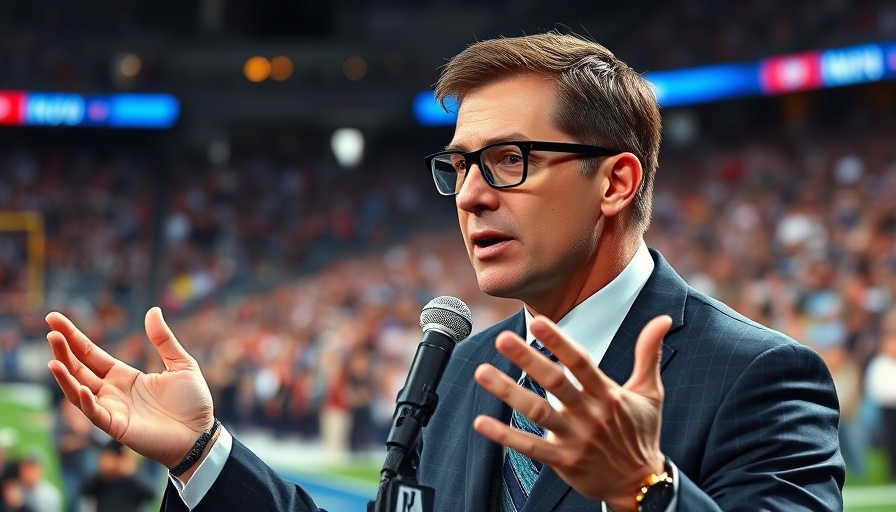 News broadcaster discusses NFL draft rumors during live coverage.