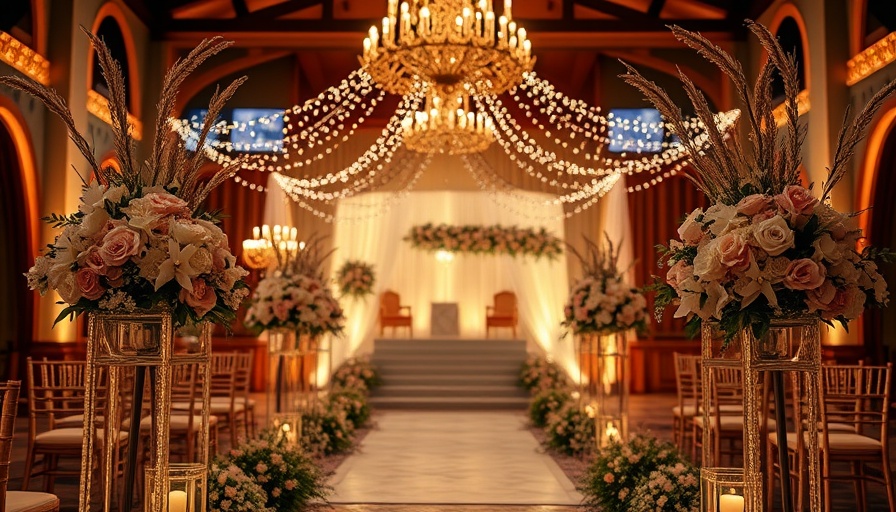 Jonathan Owens wedding mistake elegant setup with flowers.