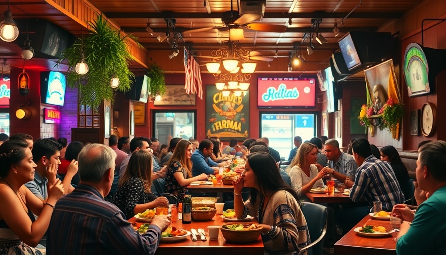 Groups dining in Mexican restaurants in Galveston, Texas.
