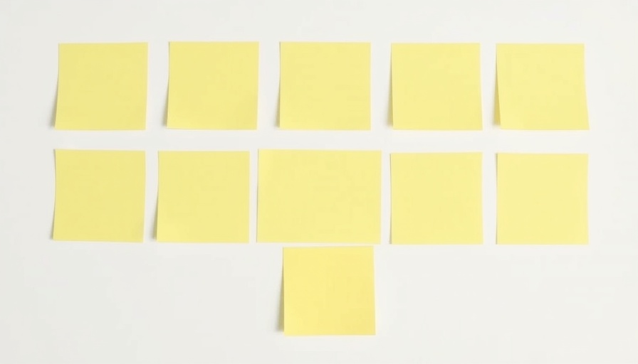Blank yellow sticky notes on white background, memory issues signs.