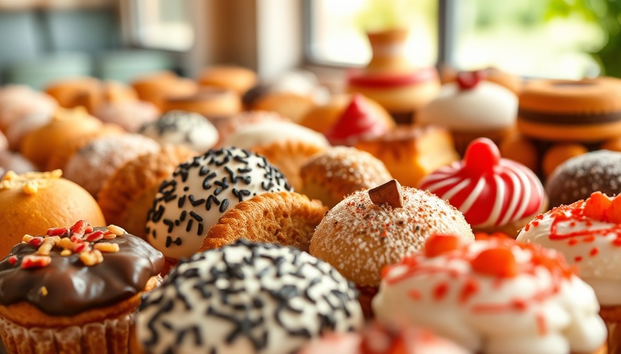 Assorted pastries showcasing texture and color in Houston dining.