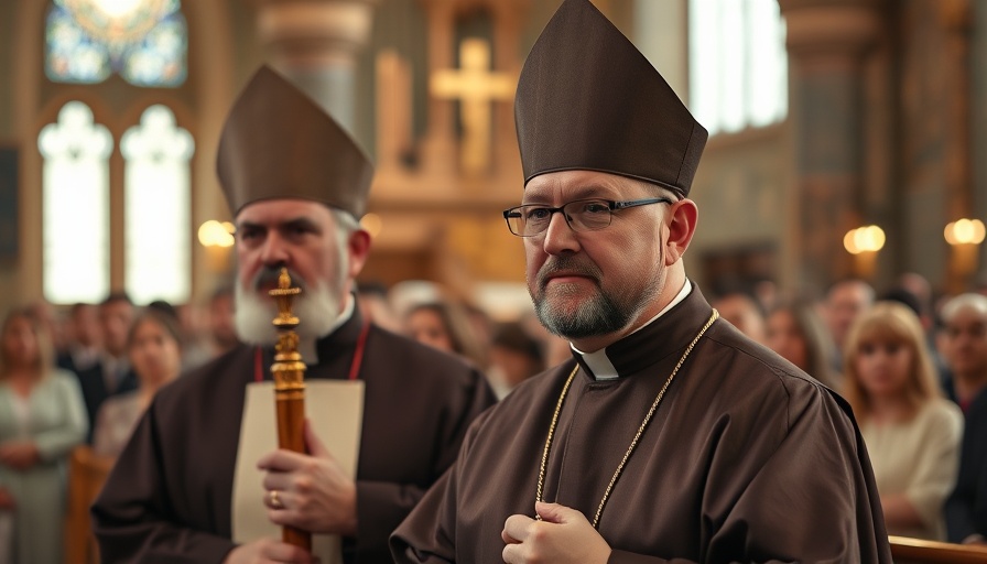 Religious leader in ceremonial attire at a church event