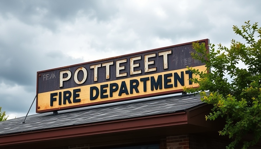 Vintage Poteet Fire Department sign, Emergency Services District 2 Atascosa County.