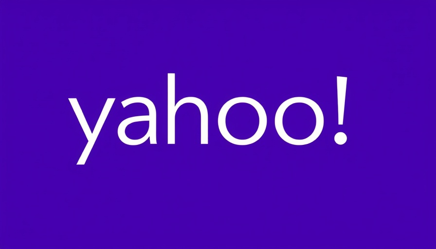 Yahoo logo on purple background for gun violence in America article.