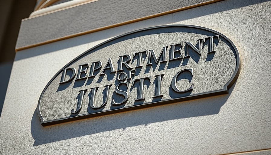 Department of Justice facade representing immigration enforcement lawsuit.