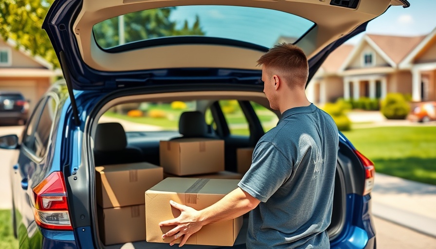 Volunteer loading boxes into car for Houston senior food program cuts.