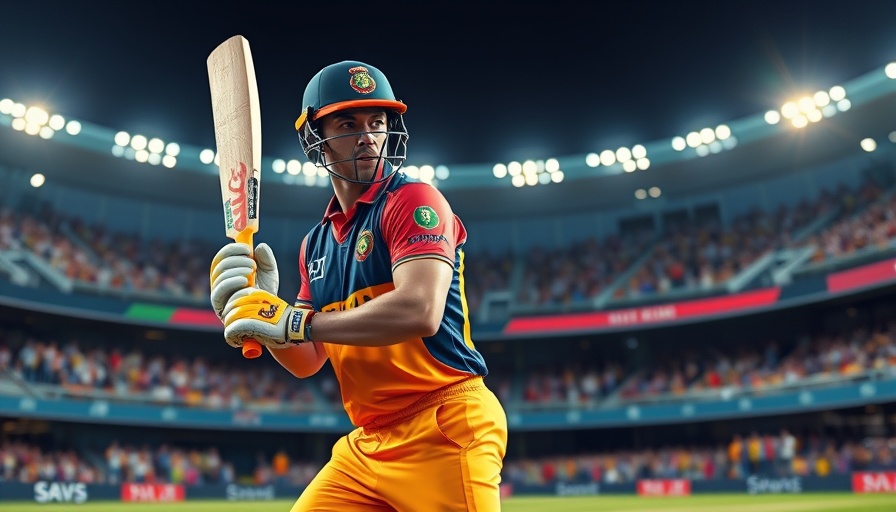 Cricket player in action during San Francisco Unicorns 2025 season, vibrant scene.