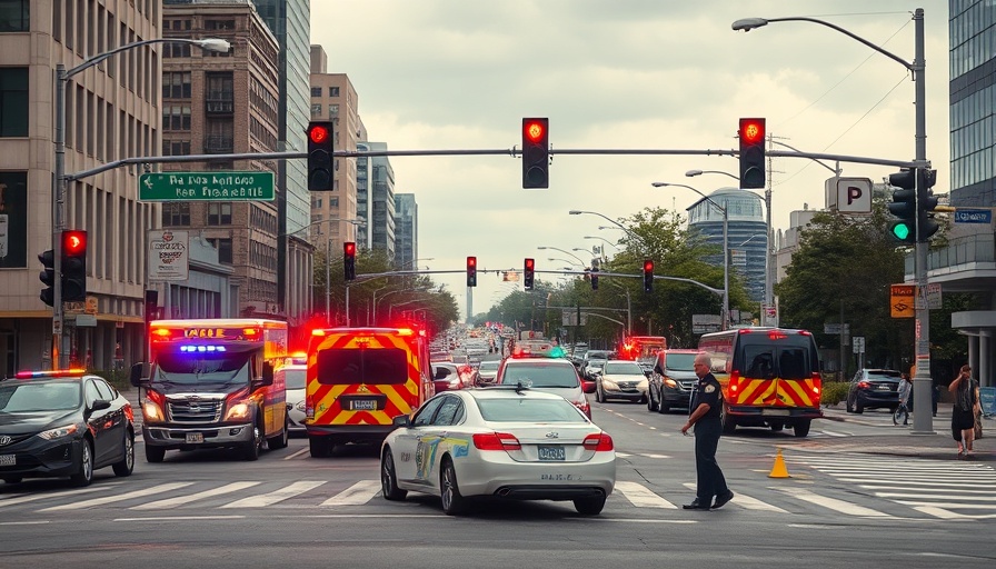 San Antonio traffic news scene at intersection with emergency vehicles.