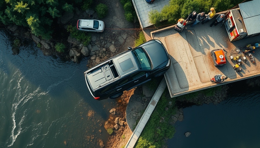 Witness rescues kids from sinking SUV near river.