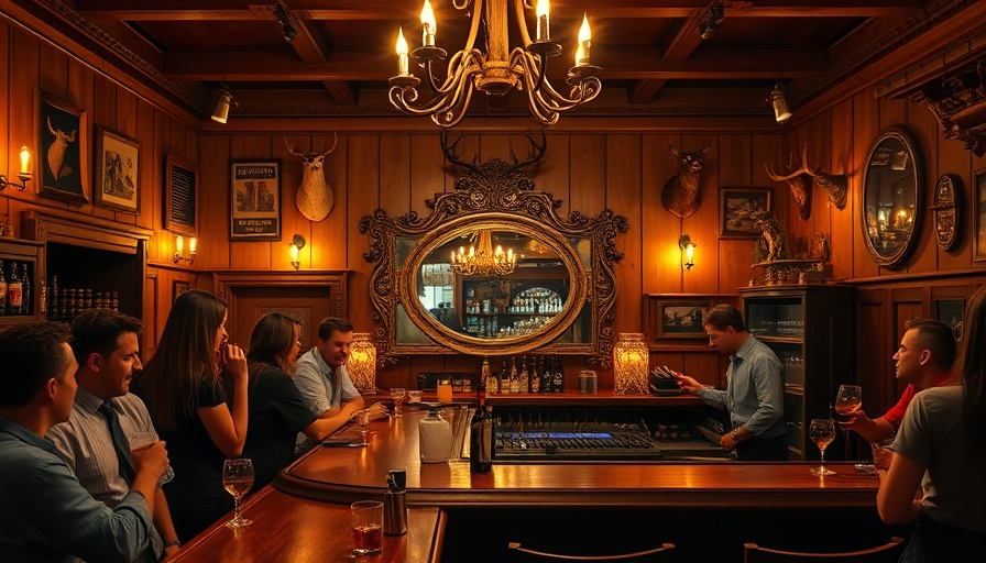 Rustic bar scene in San Antonio nightlife, patrons enjoying drinks.