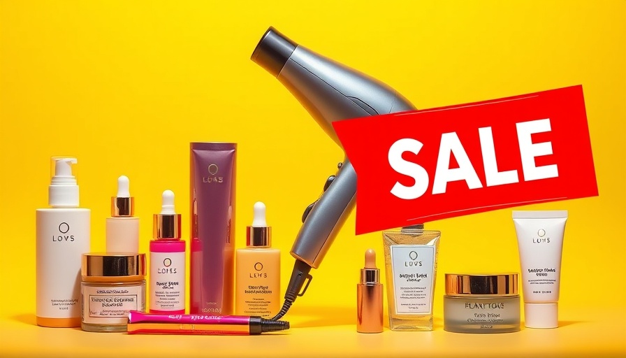 Beauty products and hairdryer with Amazon Summer Beauty Sale Deals