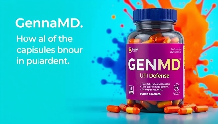 GennaMD UTI Defense capsules jar, dynamic presentation.
