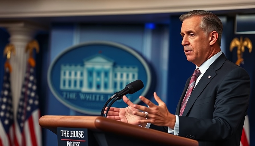 Breaking US news: Formal man speaks at White House press room.