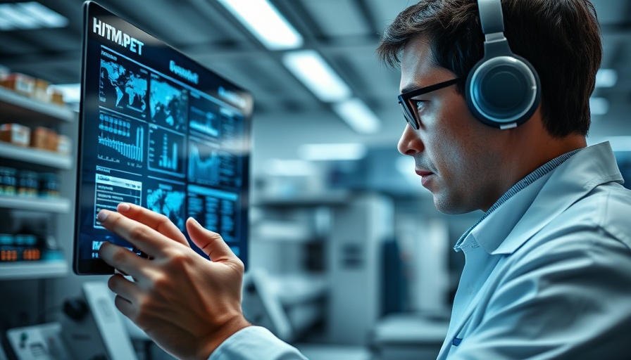 Person using brain wave decoder observing data on spinal cord stimulation.