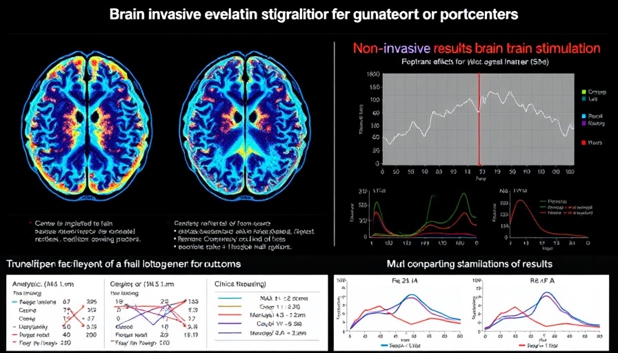 Brain stimulation data graph, illustrating effects on mental health.