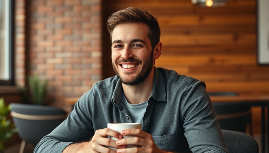 Casual man in modern studio setting, comedy tour San Antonio.