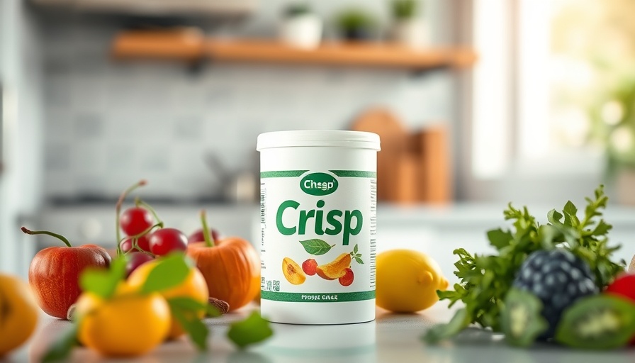 3-in-1 gut health solution: Fiber+Probiotic in kitchen setting.