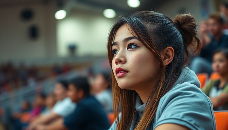 Caitlin Clark attending a sports event indoors.