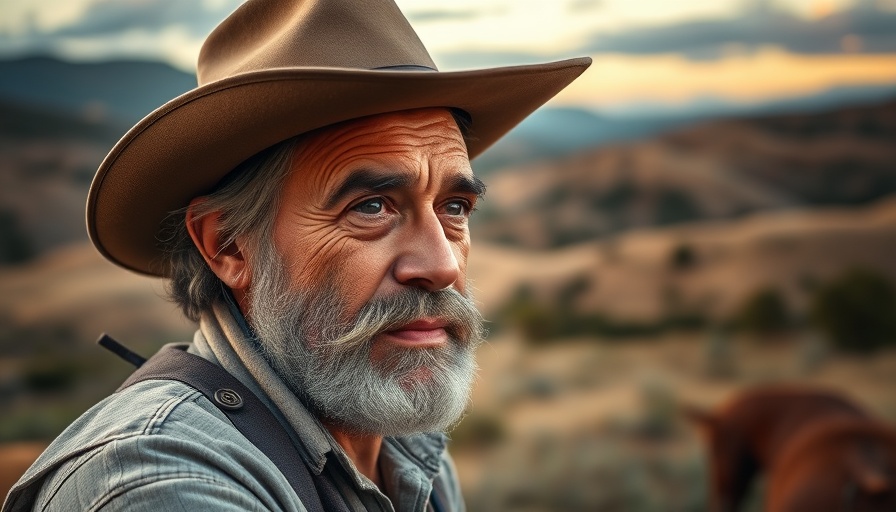 Sam Elliott joins season 2 of Landman, gazing thoughtfully in cowboy hat.