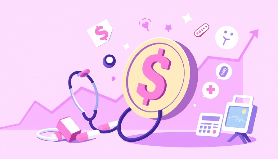Tenet Healthcare M&A strategy illustrated with dollar coin and medical symbols.