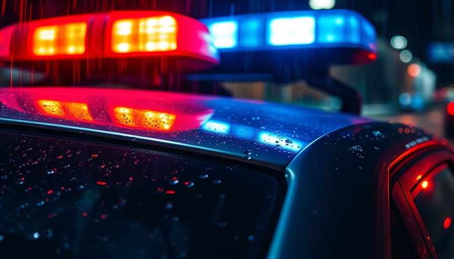 Seguin shooting news: Police lights at night in rain