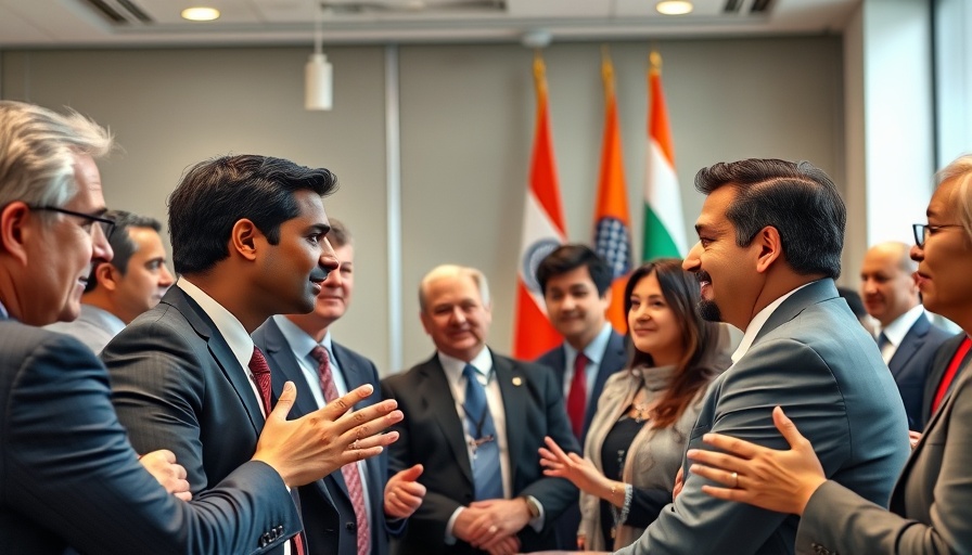 Group discussing US-India relations in a conference room.