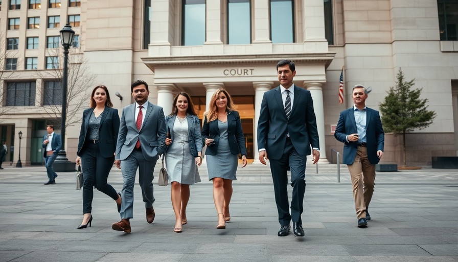 Texas Attorney General race candidates outside courthouse.