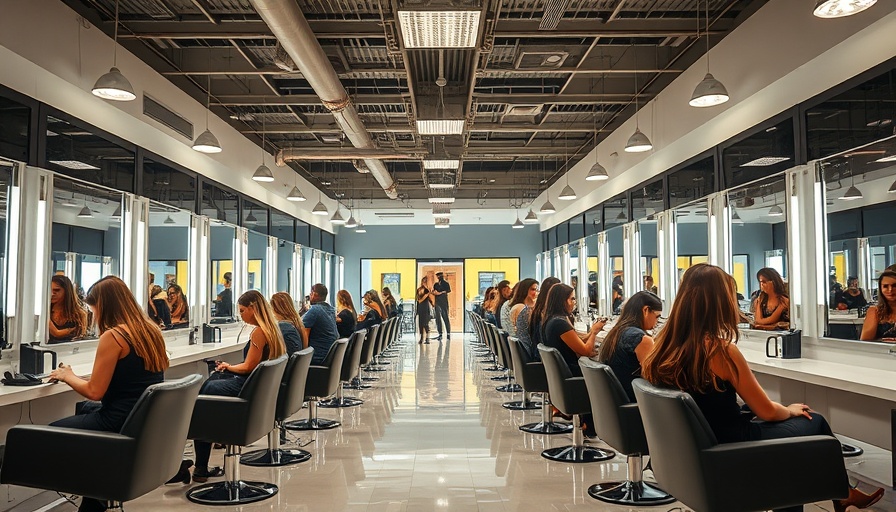 Modern salon with stylists providing services, Argyle.