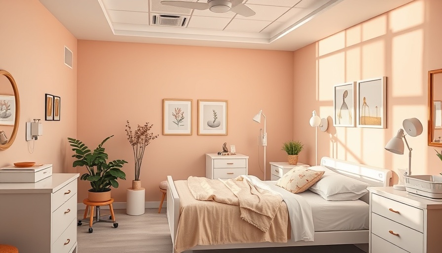 Dallas maternity care room with pastel decor and natural lighting.