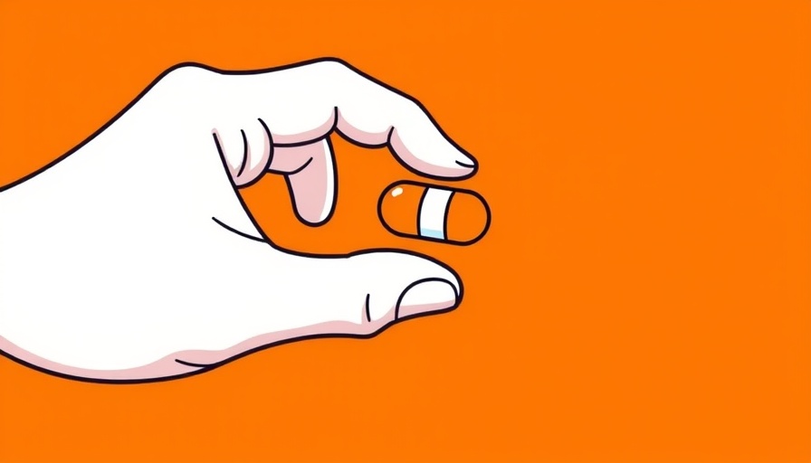 Illustration of a hand holding a pill, symbolizing coming off antidepressants