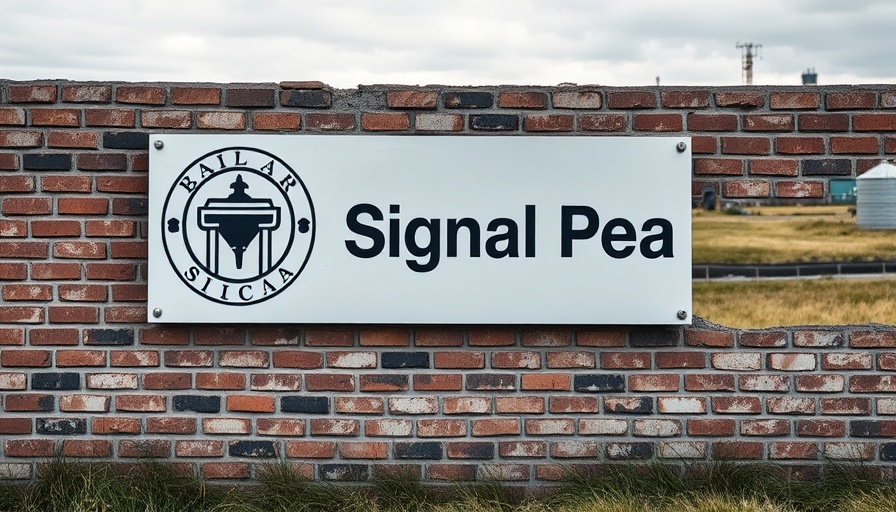 Signal Peak Silica sign at Atascosa County mudslide site.