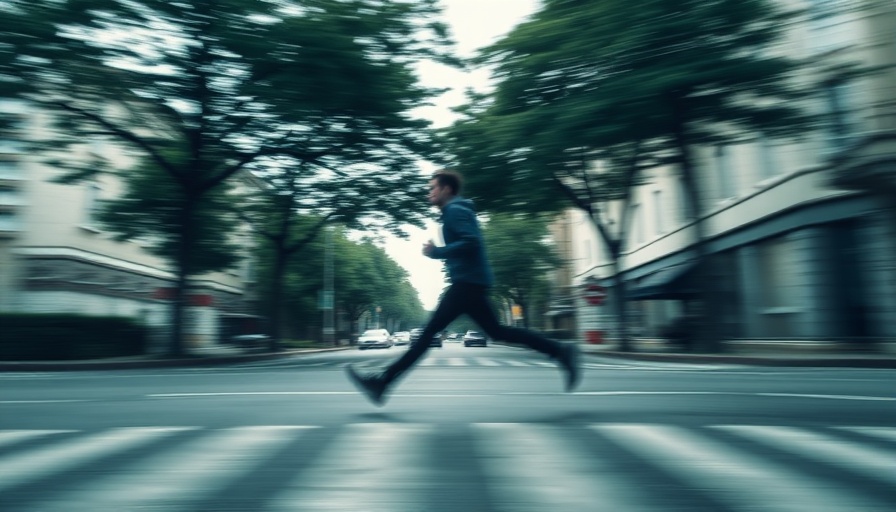 Blurred silhouette of a person running amid Nashville gun violence scene.