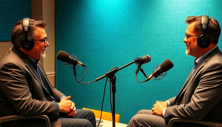 Professionals discussing AI transforming medicine in a podcast setting.