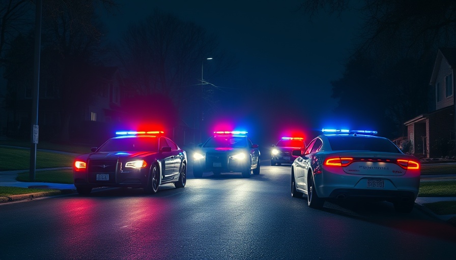 Police cars at a Houston family gathering shooting scene