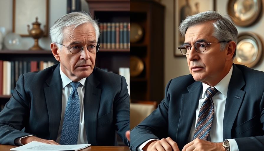 Two men discussing Medicaid cuts in a split-screen image.