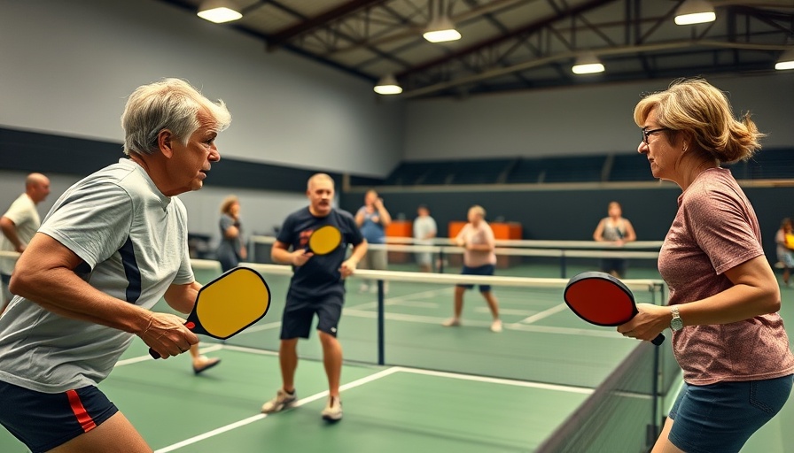 San Antonio pickleball match in indoor sports facility