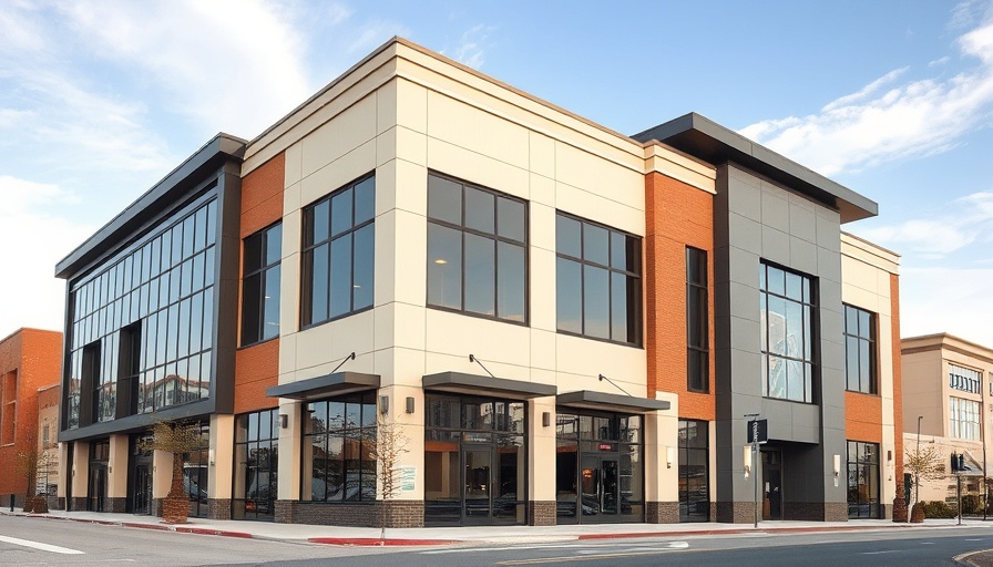 San Antonio business news: Modern building exterior with large windows.