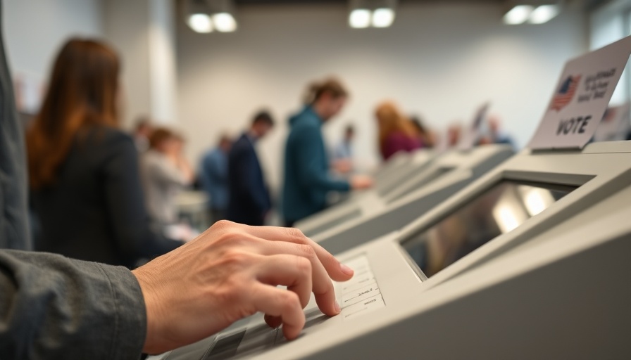 Electronic voting in San Antonio mayoral race, soft light, detailed.