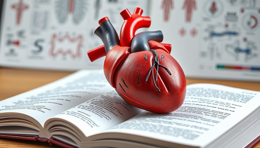 Colorful anatomical heart model on a textbook, heart failure prevention strategies context.