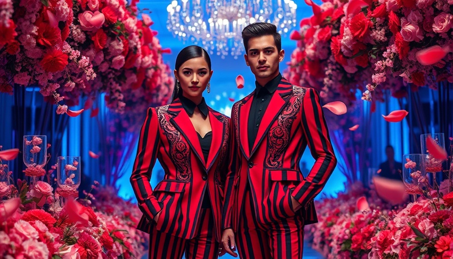 Couple in stylish red and black outfits at Met Gala, influenced by Alicia Keys.