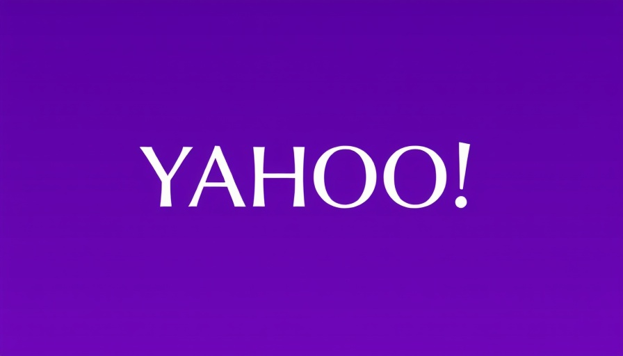 Yahoo logo on a purple background