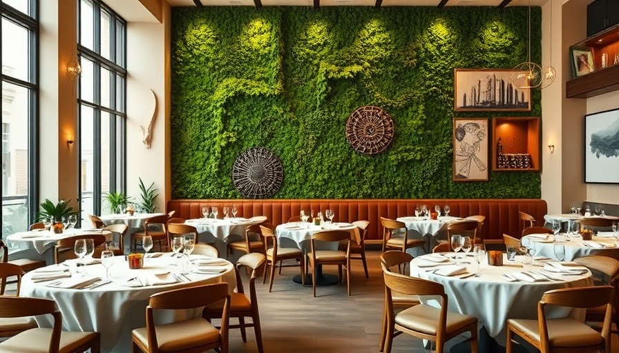 Elegant dining area in a beautiful restaurant in Houston.