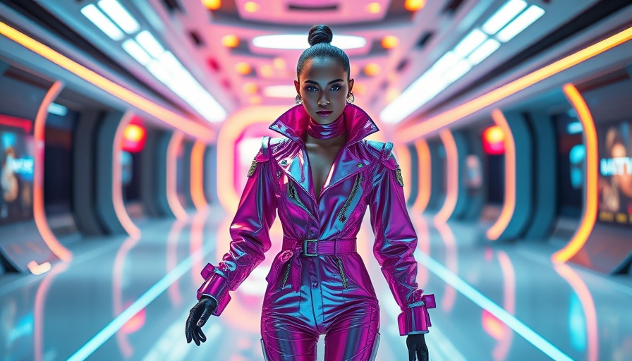 Virtual-only couture clothing trend in a futuristic digital fashion display.