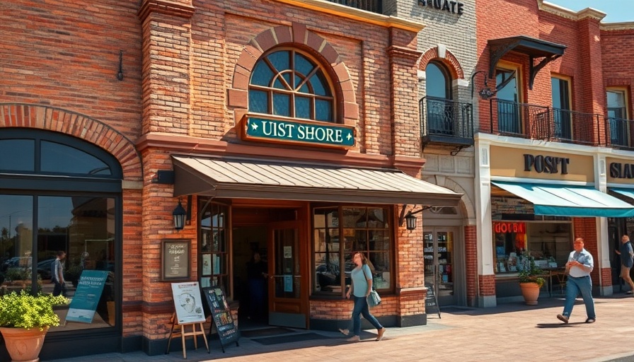 Houston business with rustic exterior in a sunny shopping plaza.