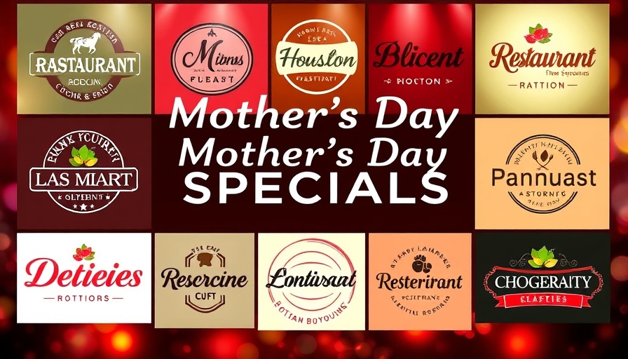 Collage of restaurant logos for Best Mother’s Day Brunch in Houston.