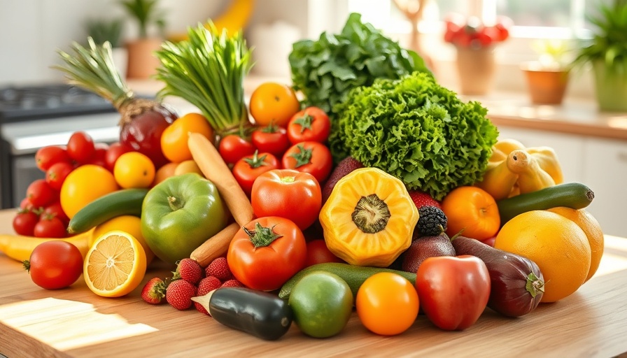 Healthy diet childhood menstrual health with fresh fruits and vegetables.